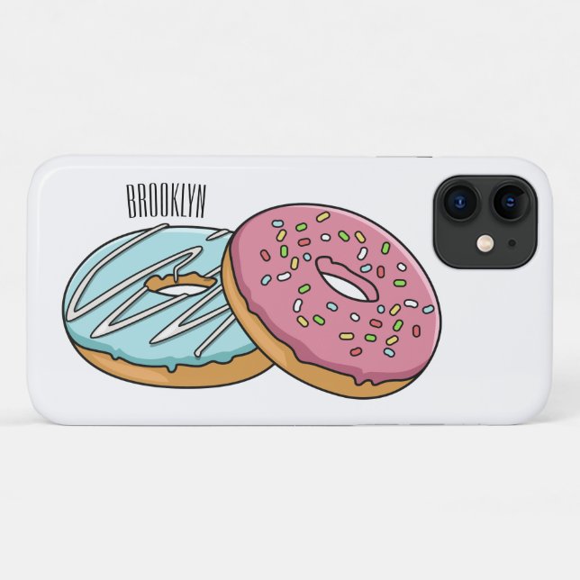 Funda De Case-Mate Para iPhone Ilustracion Donut personalizado (Reverso (horizontal))