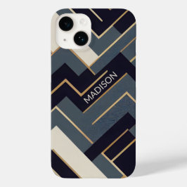 Funda Para iPhone 14 De Case-Mate Ilustracion dorado geométrico