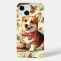Ilustracion galés vintage Corgi Cardigan