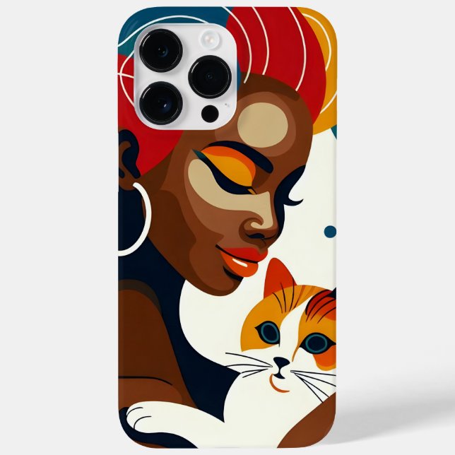 Funda De Case-Mate Para iPhone Ilustracion gráfico de Cat Lady (Reverso)