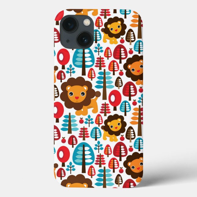 Funda De Case-Mate Para iPhone ilustracion infantil retro lindo (Reverso)