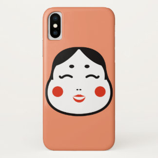 Funda Para iPhone X ilustracion japonés de la cara del okame del