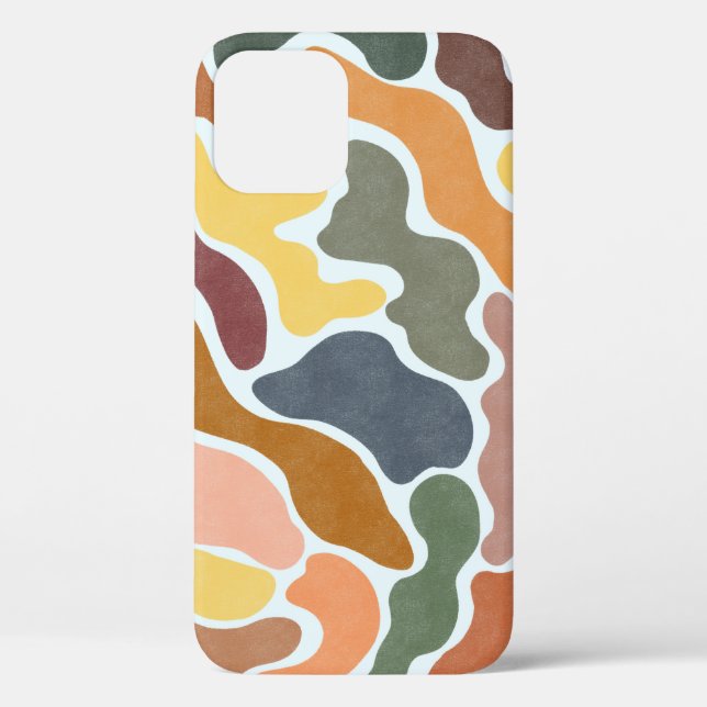 Funda De Case-Mate Para iPhone Ilustracion moderno abstracto, de tonos tierra. (Reverso )