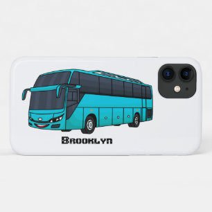 Funda Para iPhone 11 Ilustracion moderno de personalizado de autobús de