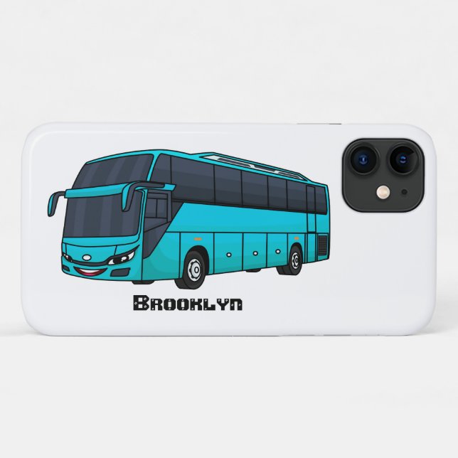 Funda De Case-Mate Para iPhone Ilustracion moderno de personalizado de autobús de (Reverso (horizontal))