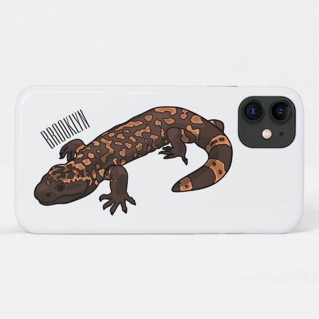 Funda De Case-Mate Para iPhone Ilustracion monstruo personalizado Gila (Reverso (horizontal))