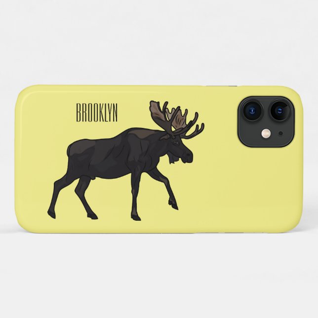 Funda De Case-Mate Para iPhone Ilustracion Moose personalizado (Reverso (horizontal))