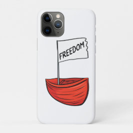 Funda Para iPhone 11 Pro Ilustracion Nautical Freedom Boat