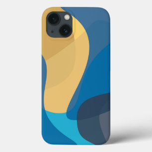 Funda Para iPhone 13 Ilustracion ondulado azul, amarillo, fresco y mode