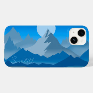 Funda Para iPhone 14 De Case-Mate Ilustracion paisajístico Blue Mountain Peaks
