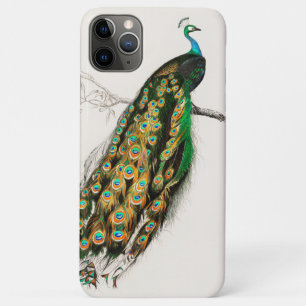 Funda Para iPhone 11 Pro Max Ilustracion Peacock Imprimir arte vintage