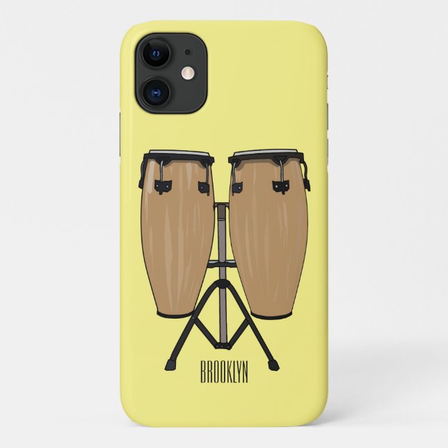 Funda De Case-Mate Para iPhone Ilustracion personalizado Bongo drum (Reverso)