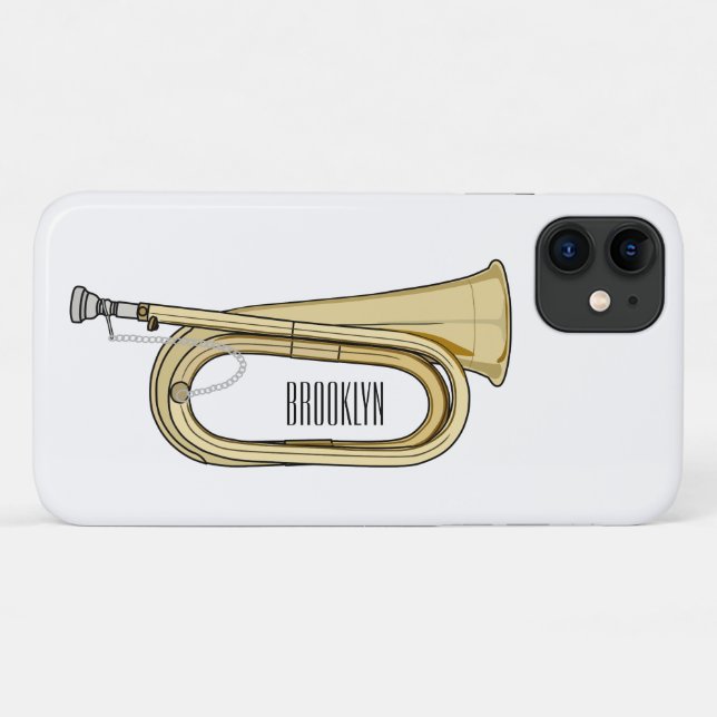 Funda De Case-Mate Para iPhone Ilustracion personalizado Bugle (Reverso (horizontal))