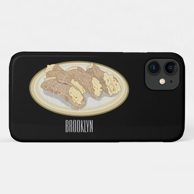 Funda De Case-Mate Para iPhone Ilustracion personalizado Cannoli (Reverso (horizontal))
