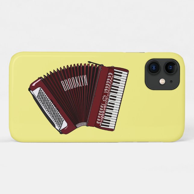 Funda De Case-Mate Para iPhone Ilustracion personalizado de acordeón (Reverso (horizontal))
