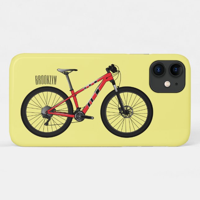 Funda De Case-Mate Para iPhone Ilustracion personalizado de bicicletas (Reverso (horizontal))
