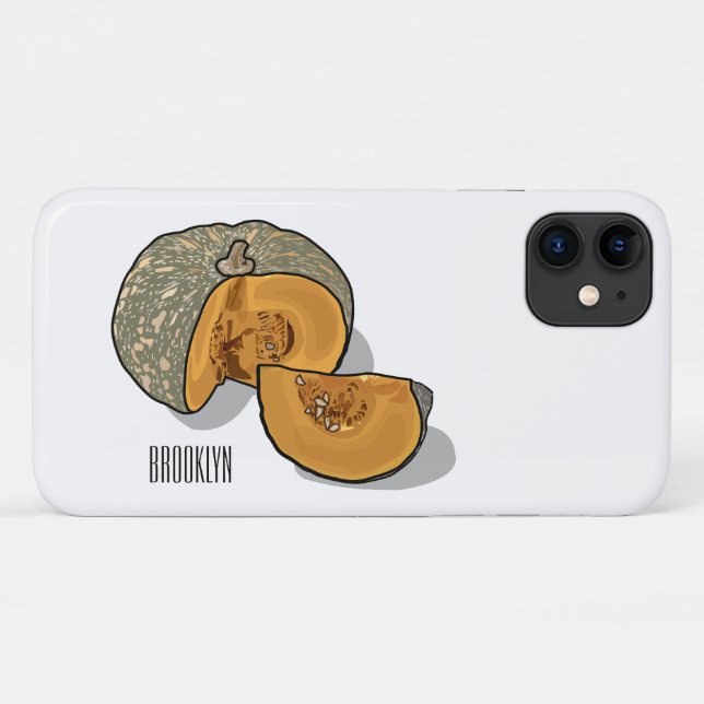 Funda De Case-Mate Para iPhone Ilustracion personalizado de calabaza (Reverso (horizontal))