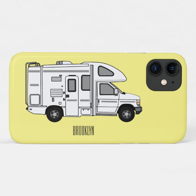 Funda De Case-Mate Para iPhone Ilustracion personalizado de Campervan (Reverso (horizontal))