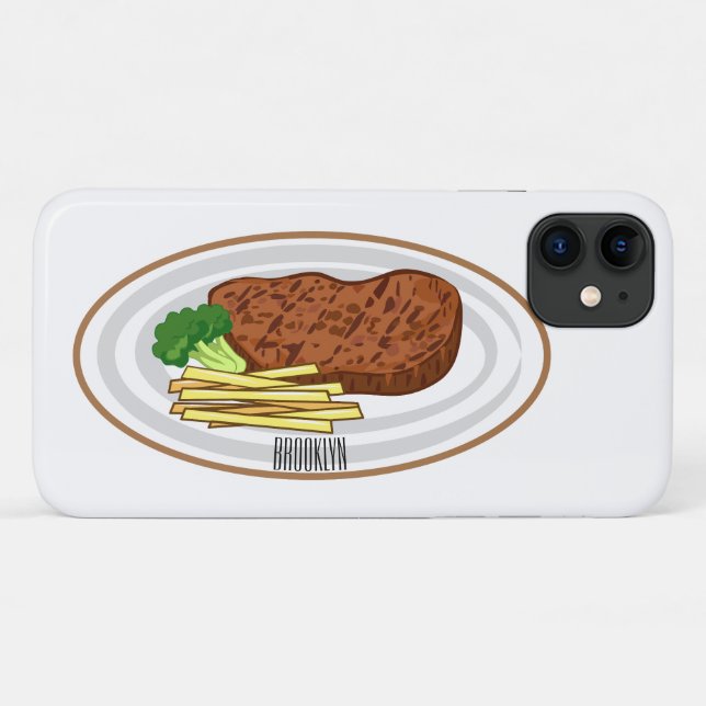 Funda De Case-Mate Para iPhone Ilustracion personalizado de carne (Reverso (horizontal))