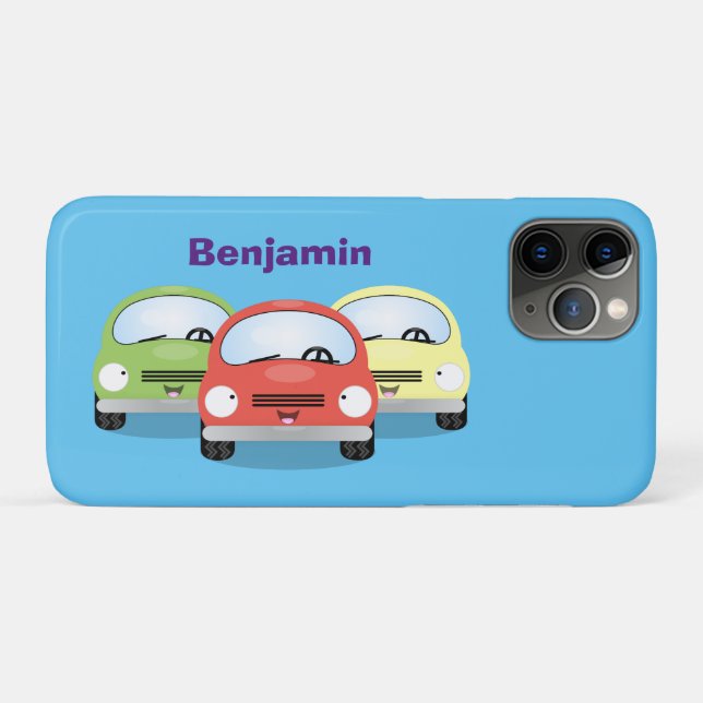 Funda De Case-Mate Para iPhone Ilustracion personalizado de coches Cute kawaii (Reverso (horizontal))