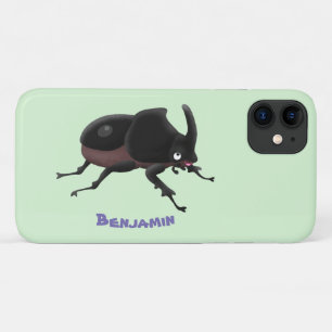 Funda Para iPhone 11 Ilustracion personalizado de escarabajo rinoceront