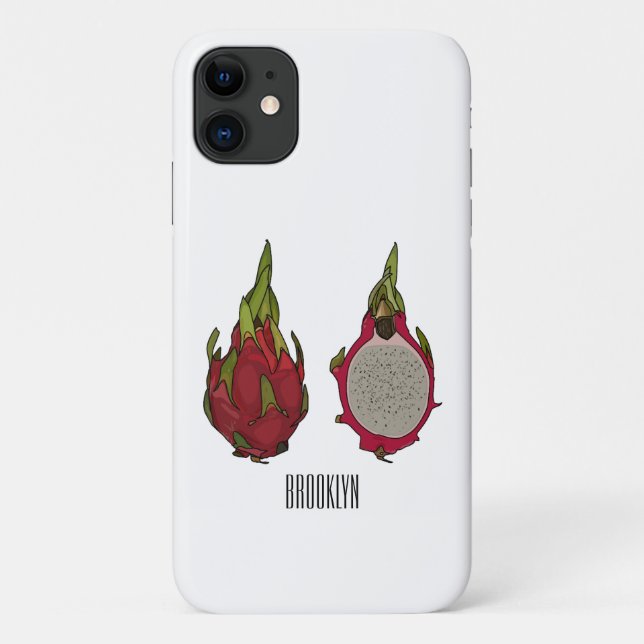 Funda De Case-Mate Para iPhone Ilustracion personalizado de fruta dragón (Reverso)