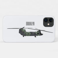 Ilustracion personalizado de helicóptero del ejérc