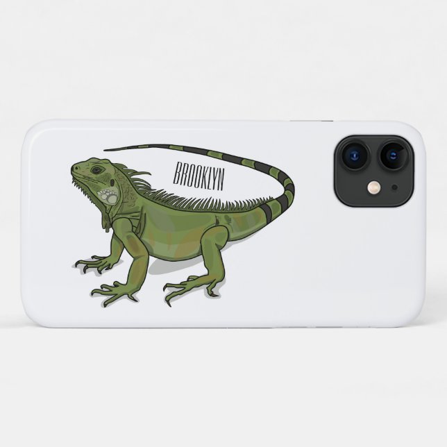 Funda De Case-Mate Para iPhone Ilustracion personalizado de Iguana (Reverso (horizontal))