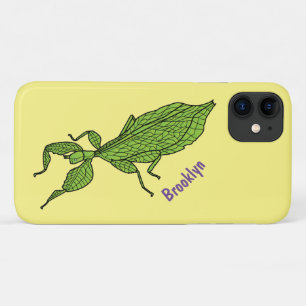 Funda Para iPhone 11 Ilustracion personalizado de insectos de hoja verd