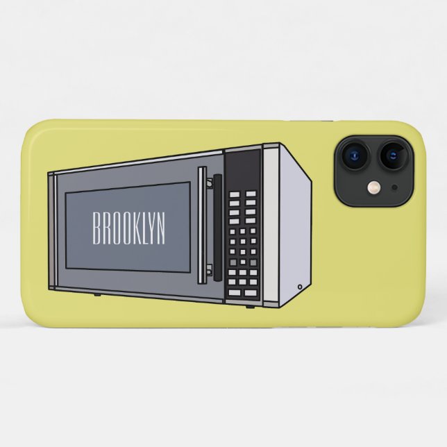 Funda De Case-Mate Para iPhone Ilustracion personalizado de microondas (Reverso (horizontal))