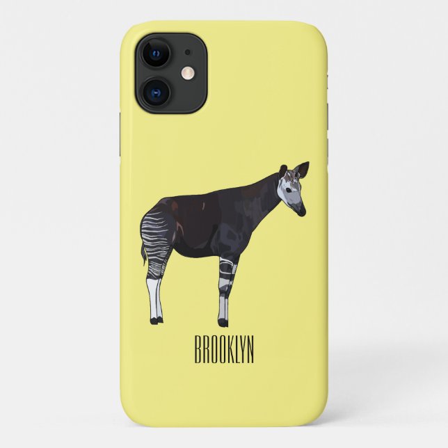 Funda De Case-Mate Para iPhone Ilustracion personalizado de Okapi (Reverso)