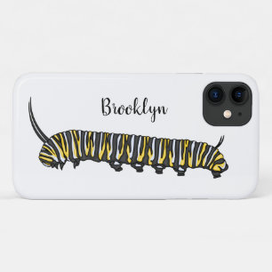 Funda Para iPhone 11 Ilustracion personalizado de oruga monarca