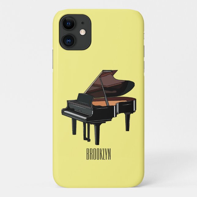 Funda De Case-Mate Para iPhone Ilustracion personalizado de piano (Reverso)