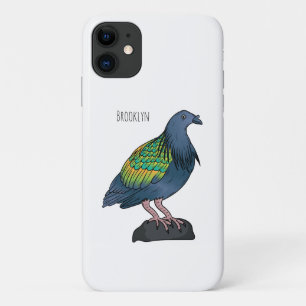 Funda Para iPhone 11 Ilustracion personalizado de pichón de Nicobar