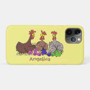 Funda Para iPhone 11 Pro Ilustracion personalizado de pollos de punto diver