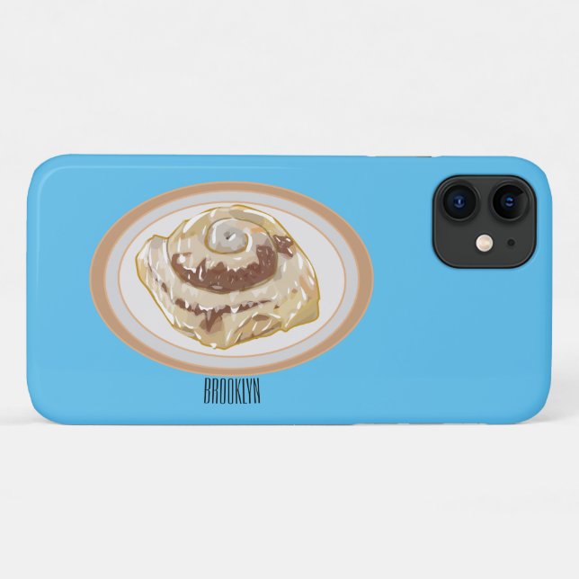 Funda De Case-Mate Para iPhone Ilustracion personalizado de rollo de canela (Reverso (horizontal))