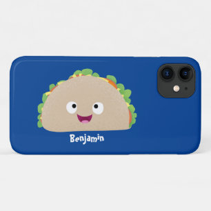 Funda Para iPhone 11 Ilustracion personalizado de taco alegre sonriente