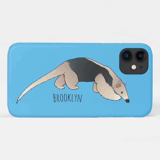 Funda De Case-Mate Para iPhone Ilustracion personalizado de Tamandua (Reverso (horizontal))