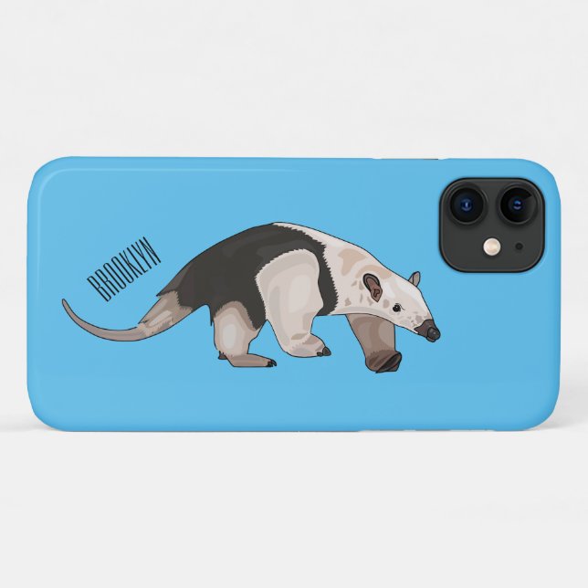 Funda De Case-Mate Para iPhone Ilustracion personalizado de Tamandua (Reverso (horizontal))