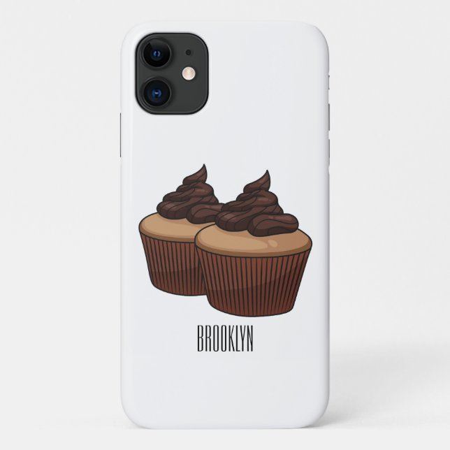 Funda De Case-Mate Para iPhone Ilustracion personalizado de tarta (Reverso)