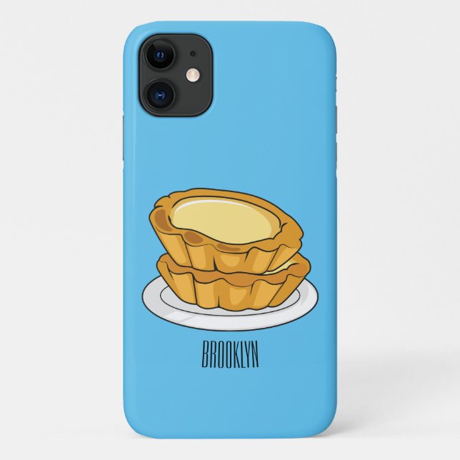 Funda De Case-Mate Para iPhone Ilustracion personalizado de tarta de huevo (Reverso)