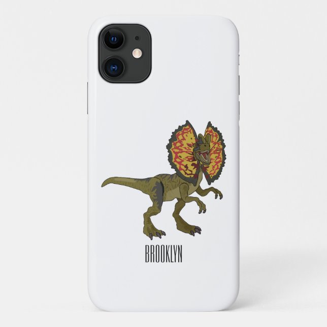 Funda De Case-Mate Para iPhone Ilustracion personalizado Dilophosaurus (Reverso)