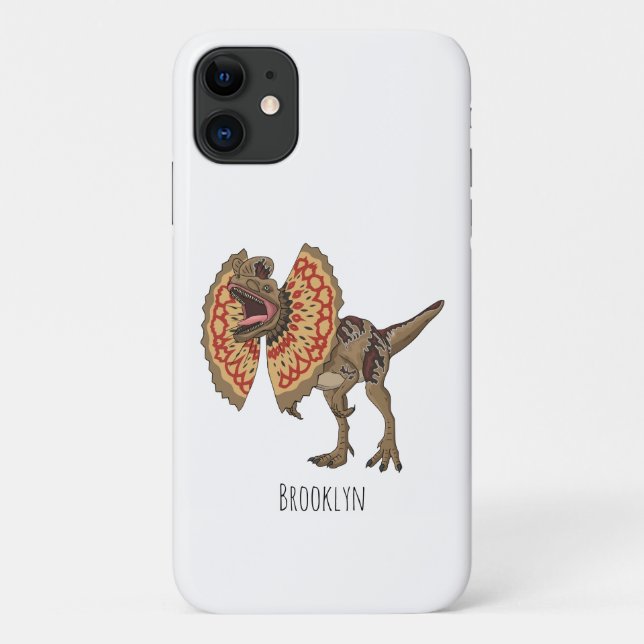 Funda De Case-Mate Para iPhone Ilustracion personalizado Dilophosaurus (Reverso)