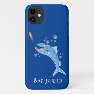 Funda Para iPhone 11 Ilustracion personalizado pescador hambriento de b