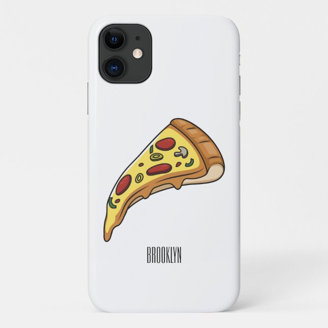 Funda De Case-Mate Para iPhone Ilustracion personalizado Pizza (Reverso)
