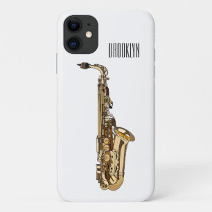Funda Para iPhone 11 Ilustracion personalizado saxofón