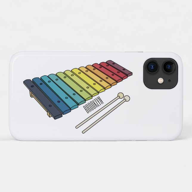 Funda De Case-Mate Para iPhone Ilustracion personalizado xilófono (Reverso (horizontal))
