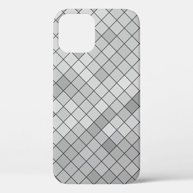 Funda De Case-Mate Para iPhone Ilustracion poligonal gris, que consiste en tria (Reverso )