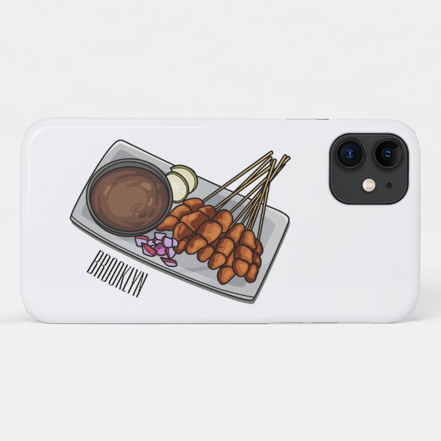 Funda De Case-Mate Para iPhone Ilustracion Satay personalizado (Reverso (horizontal))