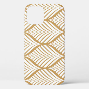 Funda Para iPhone 12 Ilustracion sin soldadura de hojas geométricas